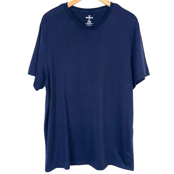 Bombas Men’s Midnight Navy Pima Cotton Crew Neck Short Sleeve T-Shirt Size XL - Picture 2 of 9
